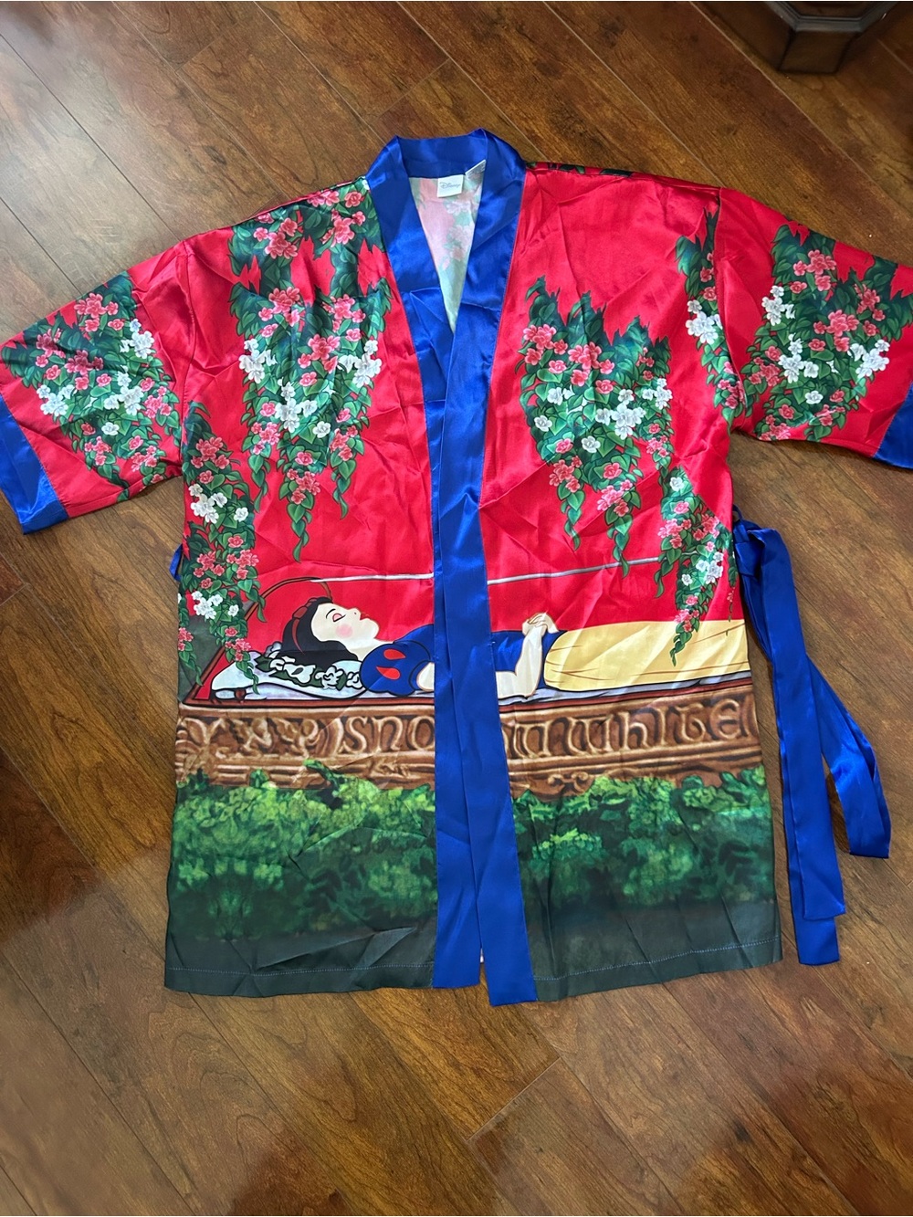 DISNEY SNOW WHITE ROBE KIMONO LG / XL SATIN PRINCESS